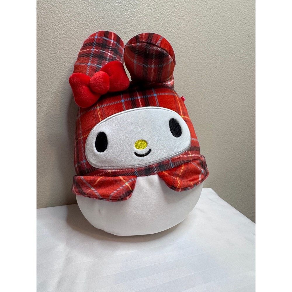 My Melody Plaid Plush Stuffed Animal Sanrio Red‎ Tartan 10in